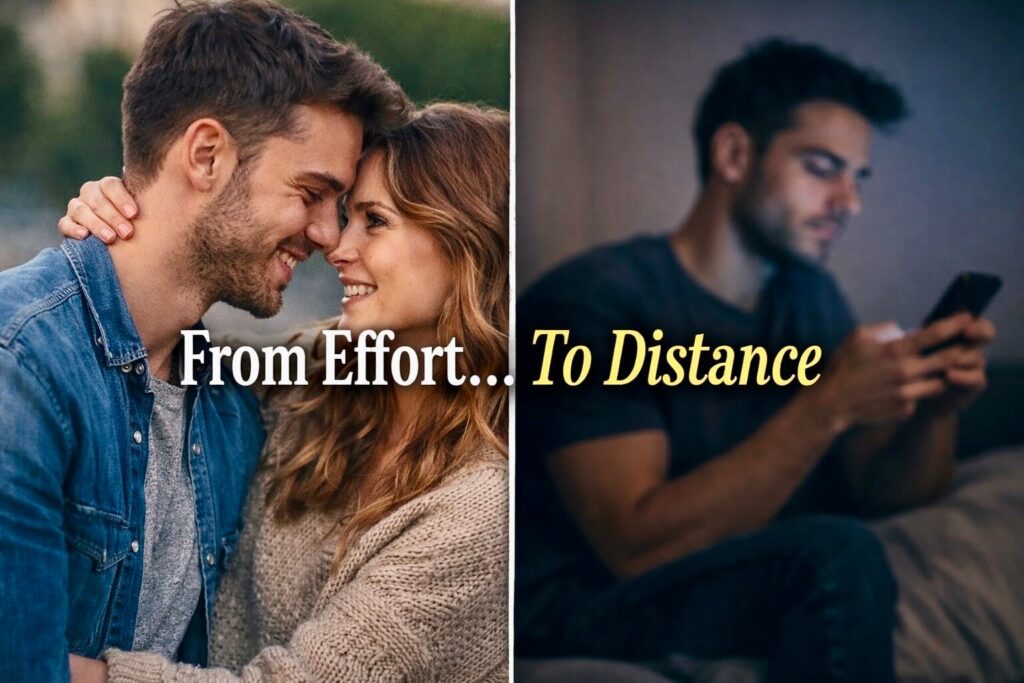 man losing interest signs from effort to distance relationship behavior change