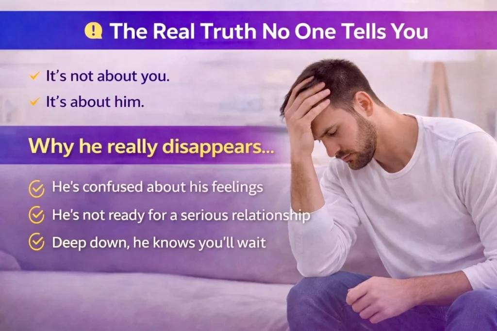 The real truth why men disappear after showing interest male psychology explained emotional behavior