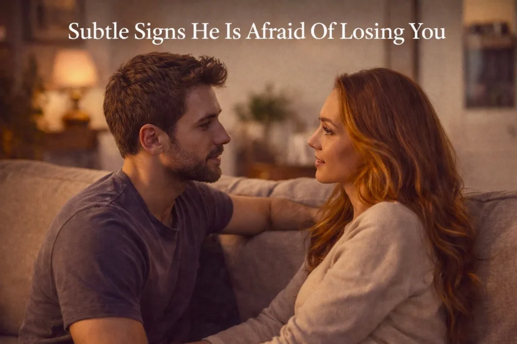 subtle signs he is afraid to loosing you