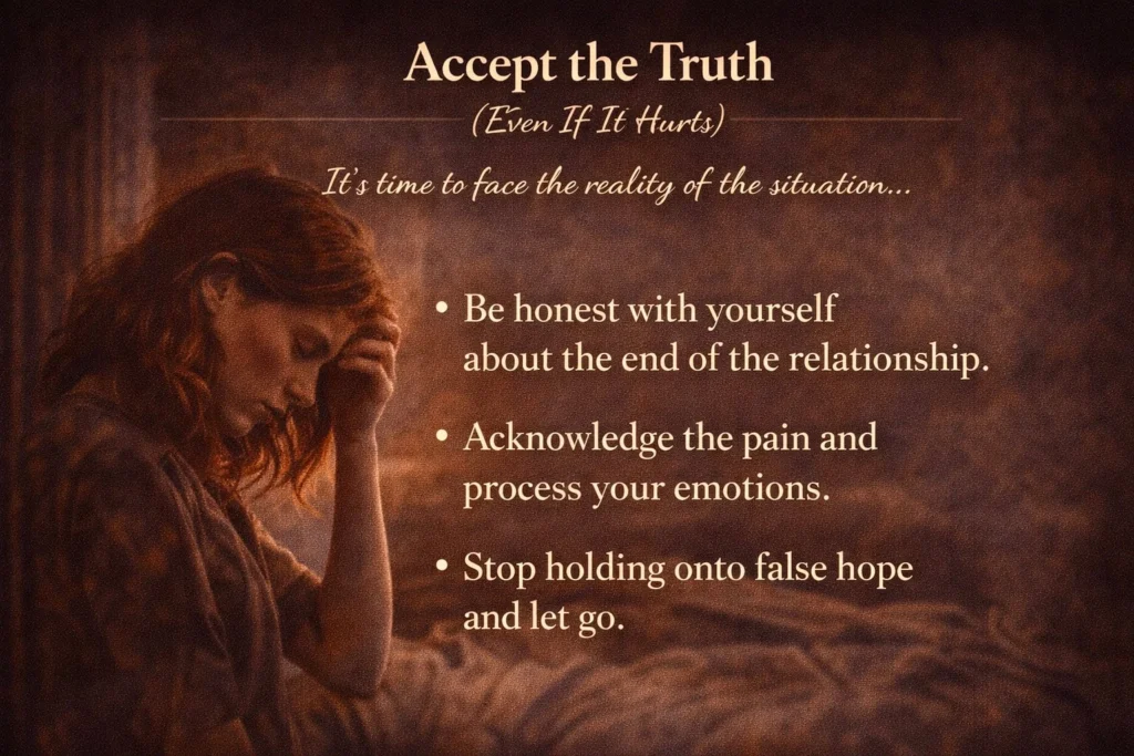Accept the truth about a fading relationship emotional moment of a woman realizing love is changing