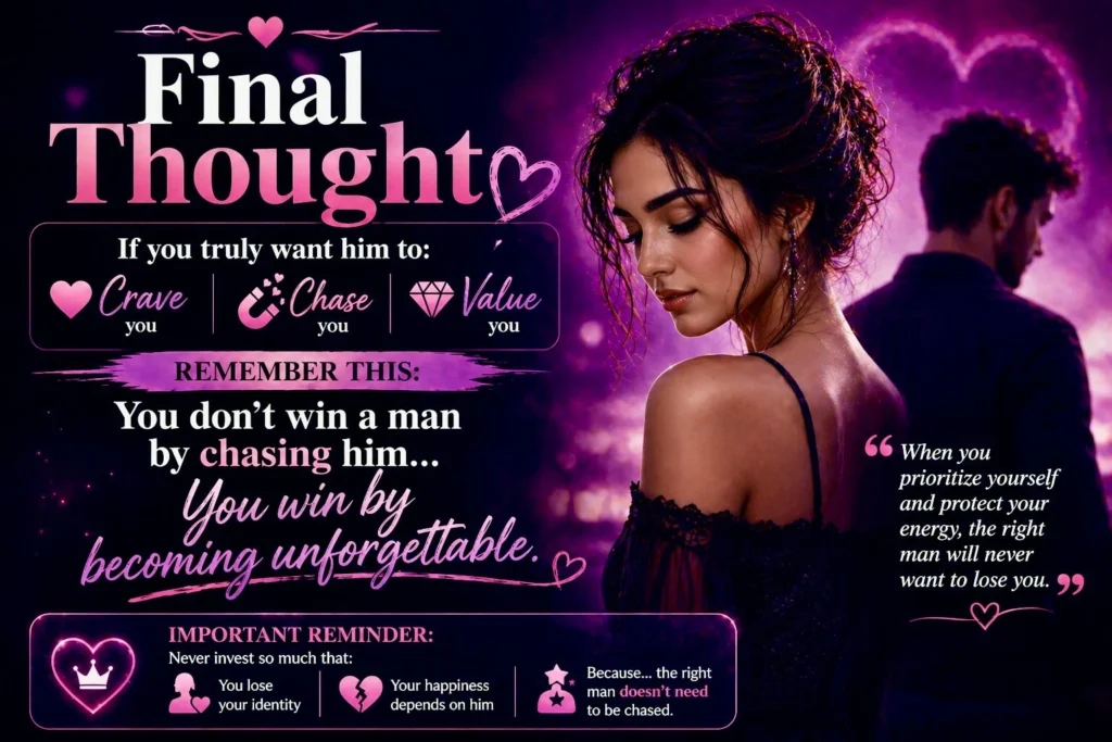 Confident woman with soft romantic background symbolizing self-worth and becoming unforgettable in relationships