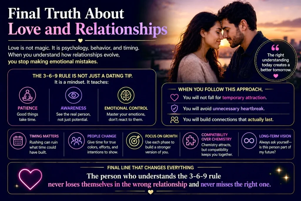 Couple in romantic sunset with relationship advice about psychology timing and building long lasting love