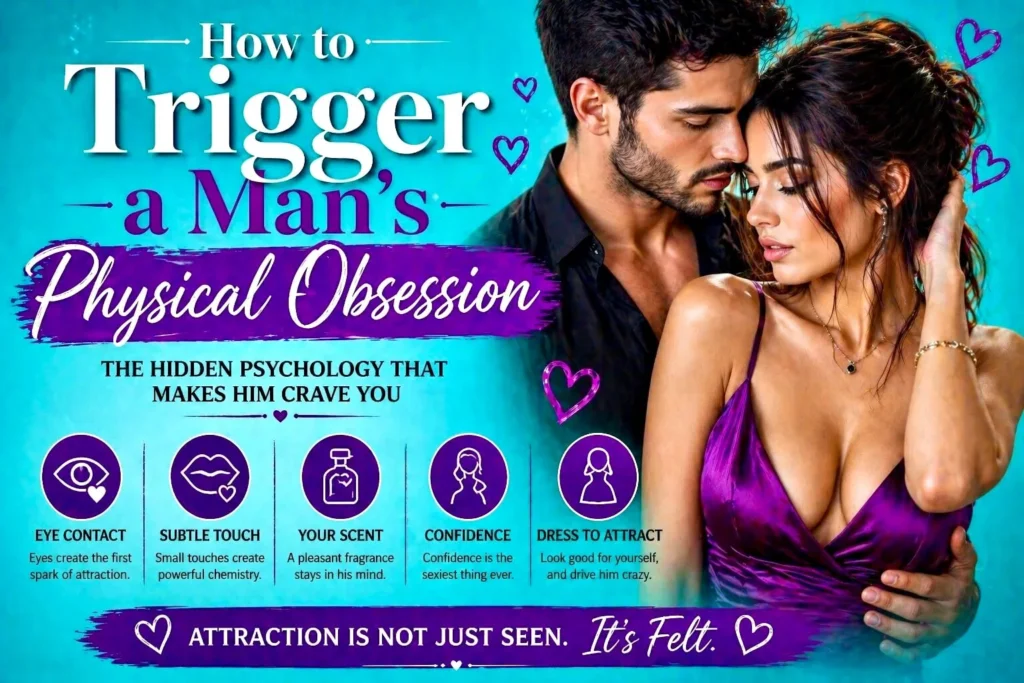romantic couple attraction showing how to build physical obsession and desire in a man