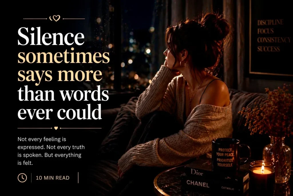 silence in relationship meaning emotional distance woman thinking alone at night psychology love