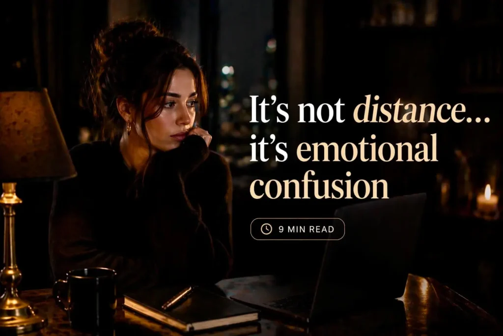 emotional confusion in relationships why men act distant but still care psychology explained