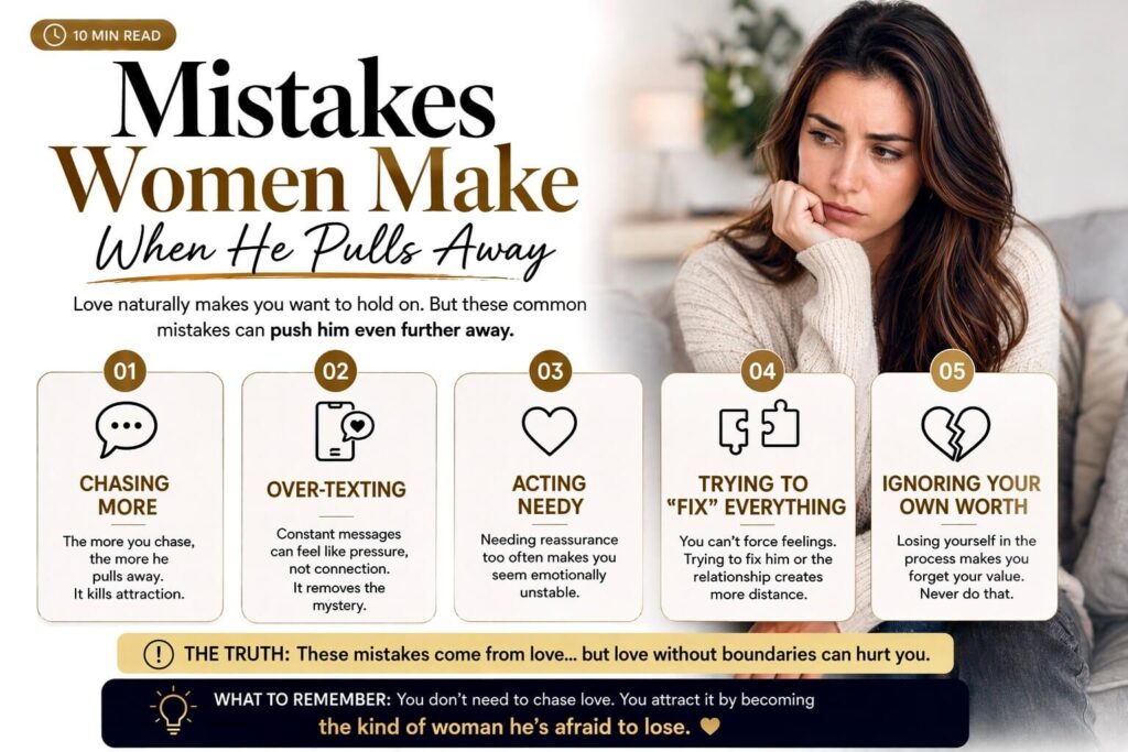 mistakes women make when he pulls away chasing over texting and emotional dependency in relationships