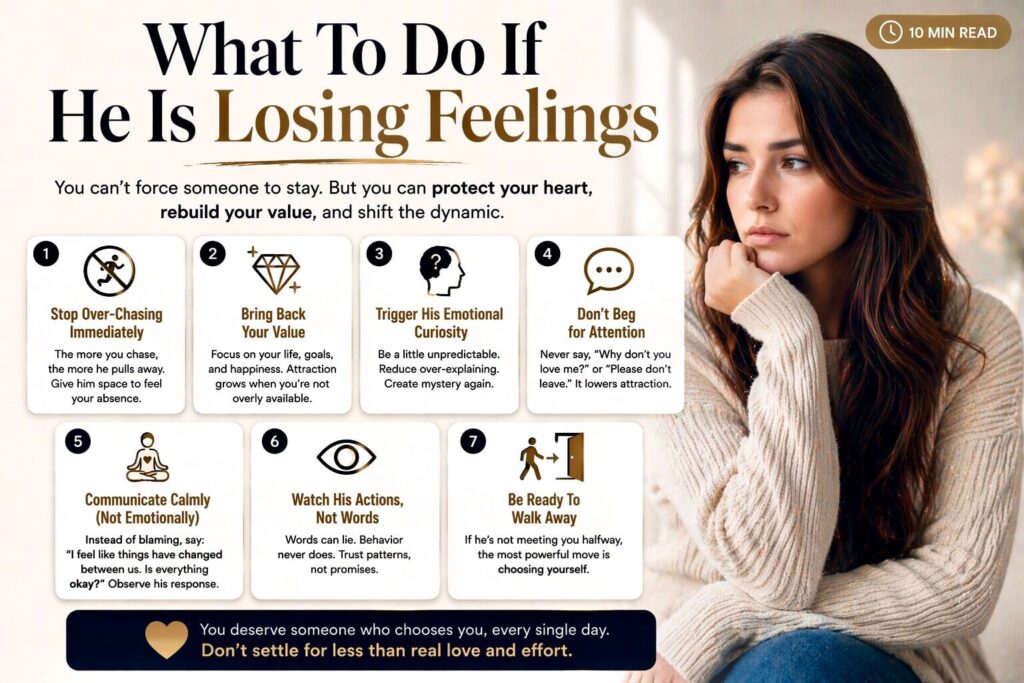 what to do if he is losing feelings practical relationship advice to rebuild attraction and emotional connection