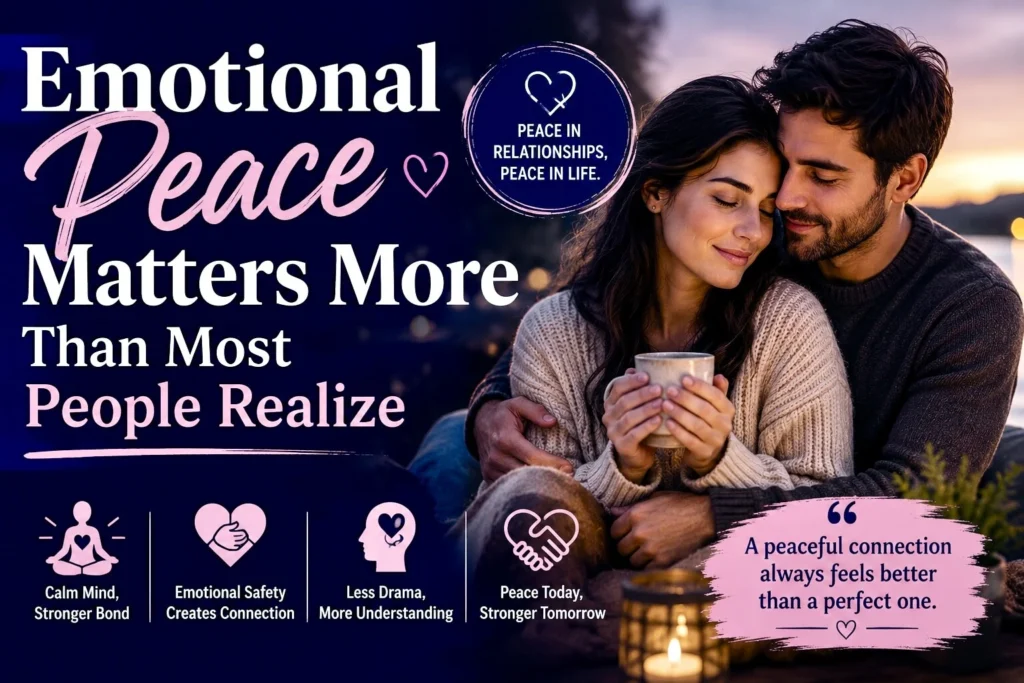 Emotional peace in relationships and why men value emotional calm and connection