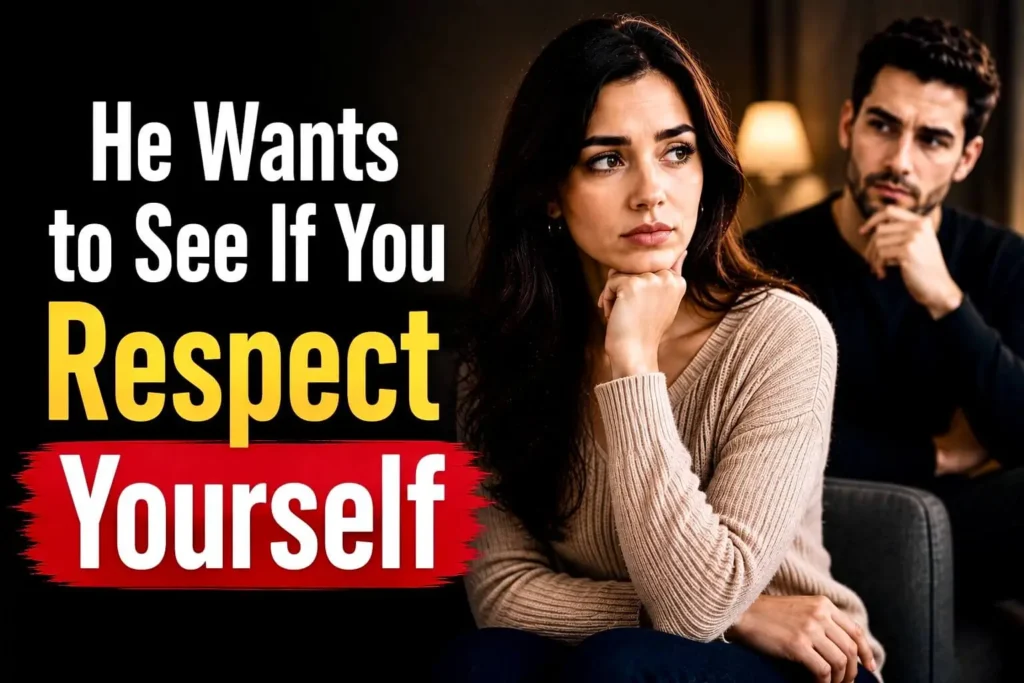 Man notices self respect confidence and standards in relationship psychology