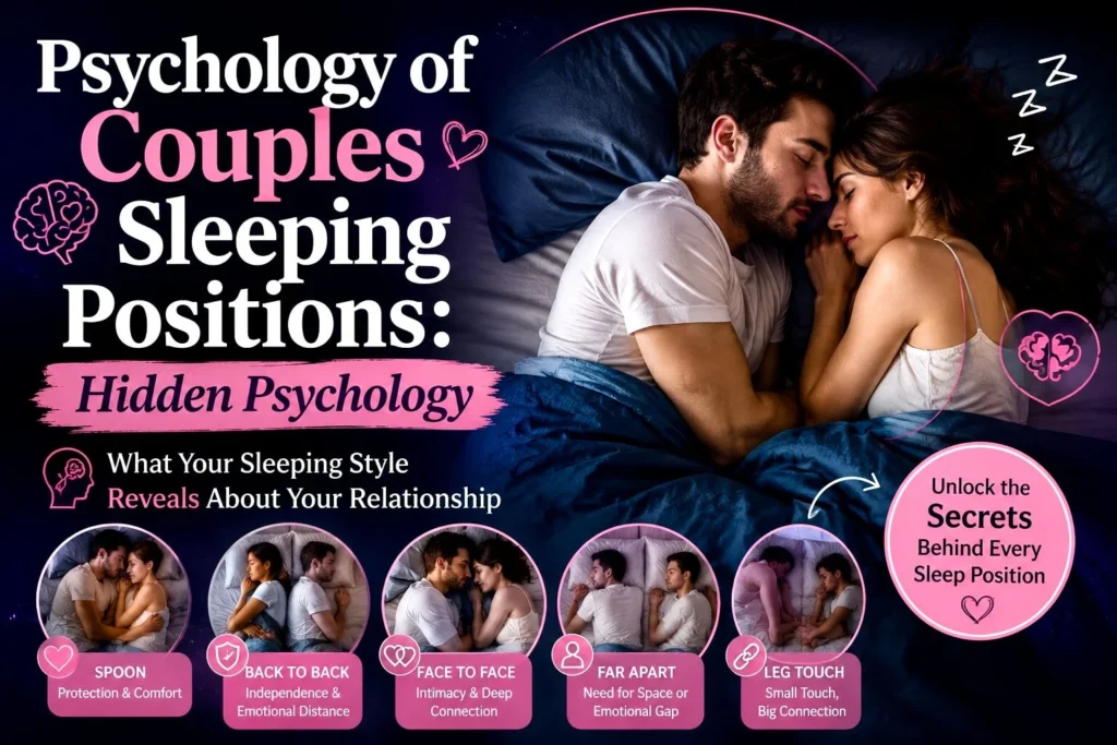 Psychology of couples sleeping positions showing hidden relationship psychology and emotional connection between couples
