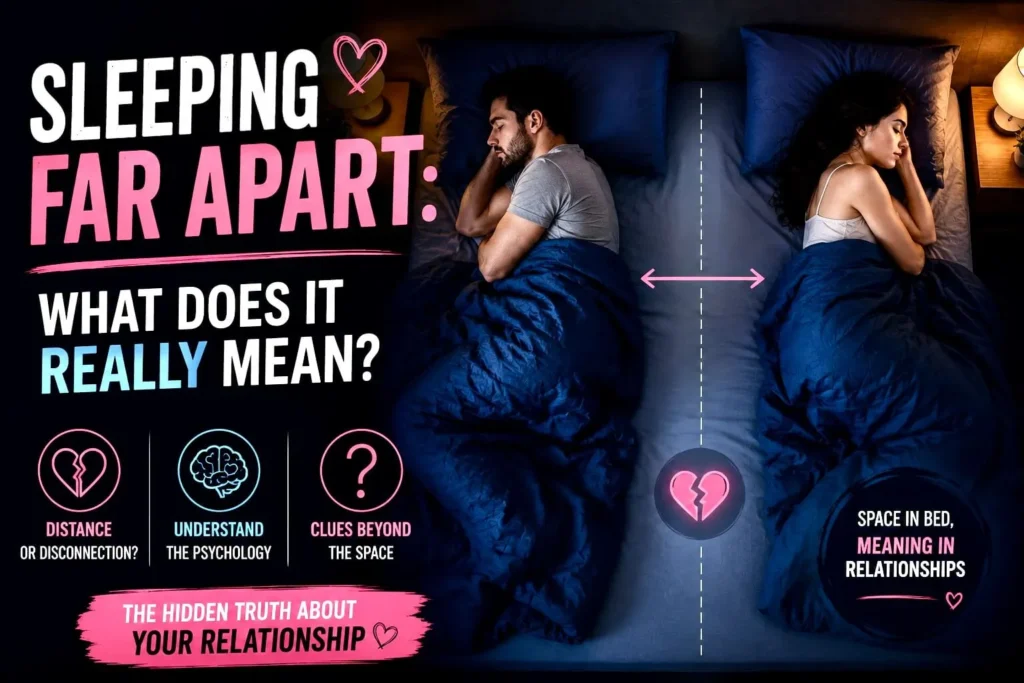 Sleeping far apart couples position meaning in relationship psychology and emotional connection