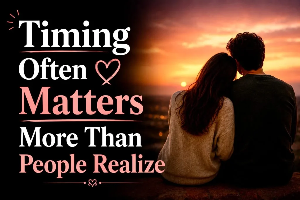 Why timing matters more than people realize in love and relationship psychology
