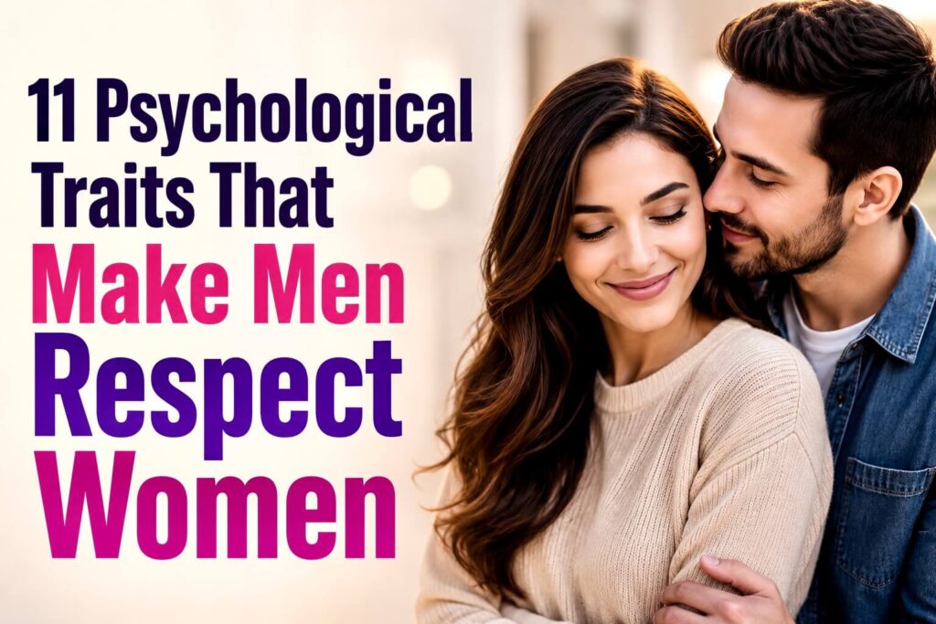 Confident couple representing 11 psychological traits that make men respect women and build lasting relationships.