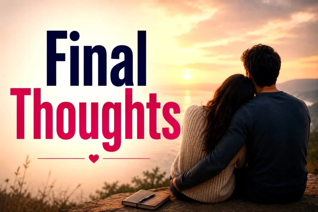 Couple watching a peaceful sunset representing hope, healing, and healthy relationships.