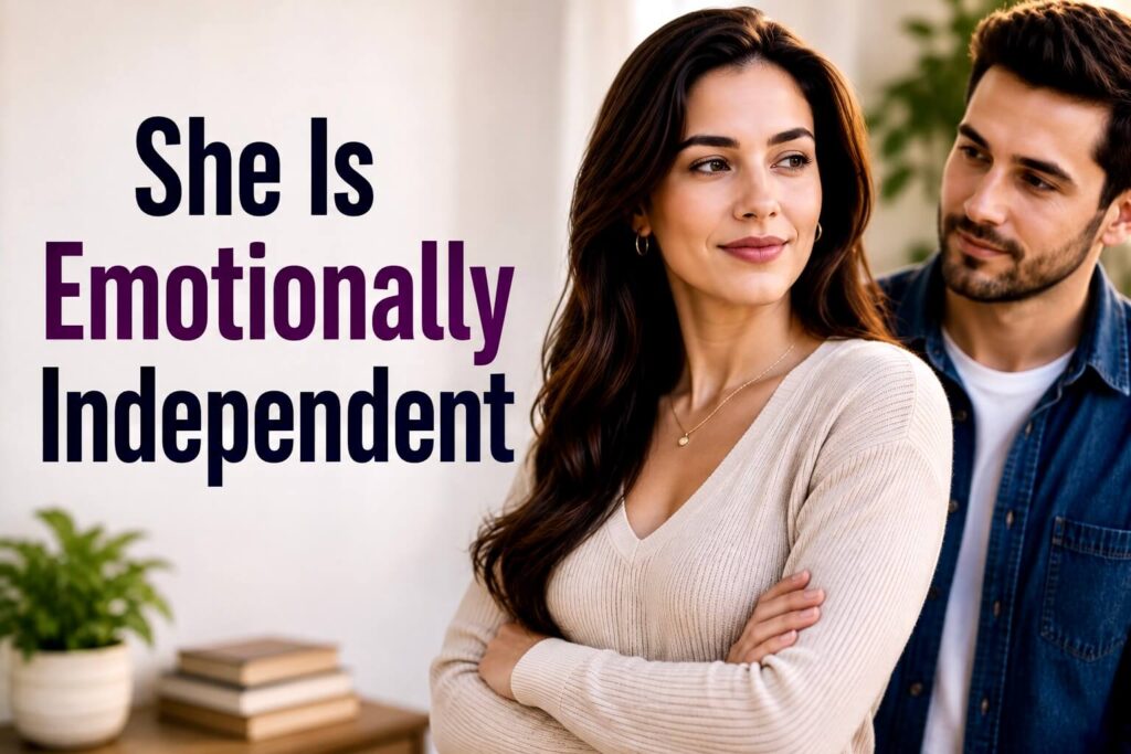 Emotionally independent woman showing confidence, self-worth, and healthy relationship psychology.
