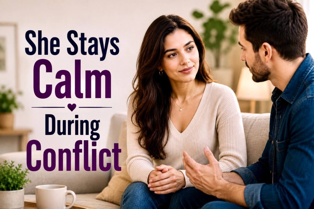 She Stays Calm During Conflict