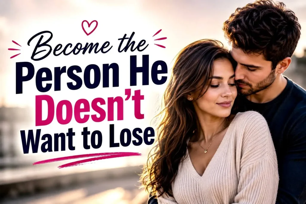 Become the Person He Doesn't Want to Lose by improving confidence, emotional value, and relationship attraction.