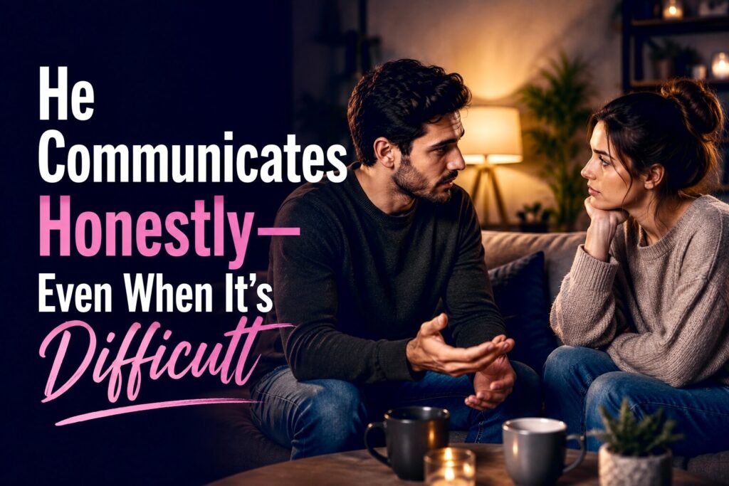 A couple having an honest conversation, demonstrating healthy communication and emotional maturity in a serious relationship.