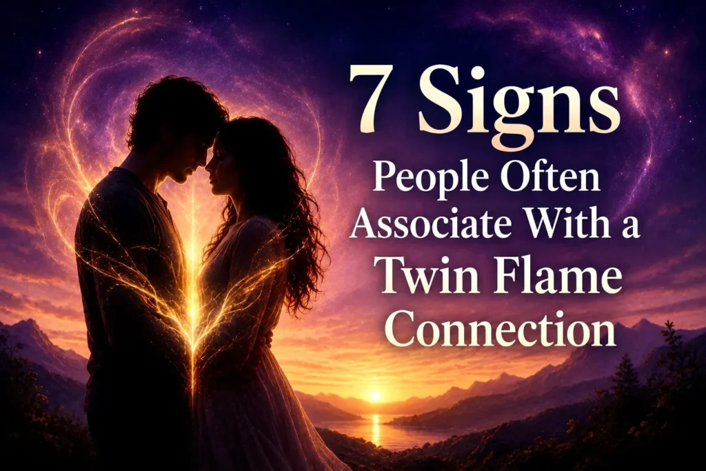 Couple representing signs of a twin flame connection