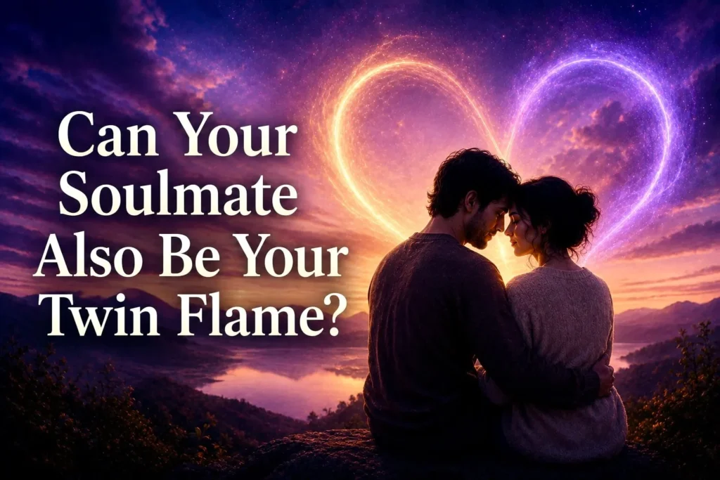 Couple representing a soulmate and twin flame connection