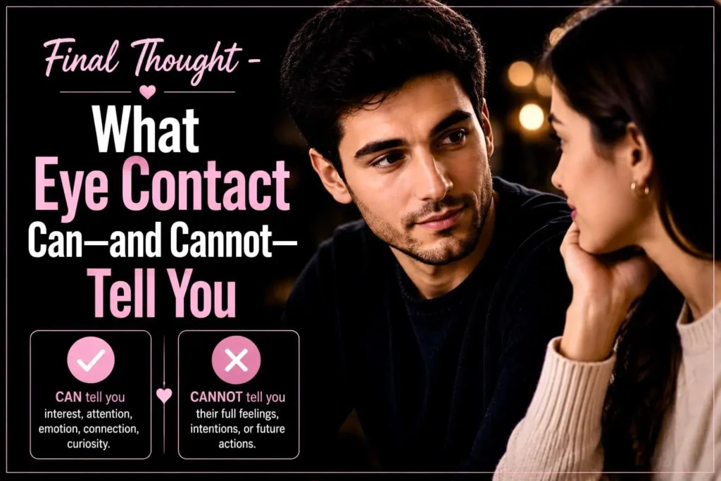 What eye contact can and cannot tell you about attraction, emotions, interest, and romantic connection