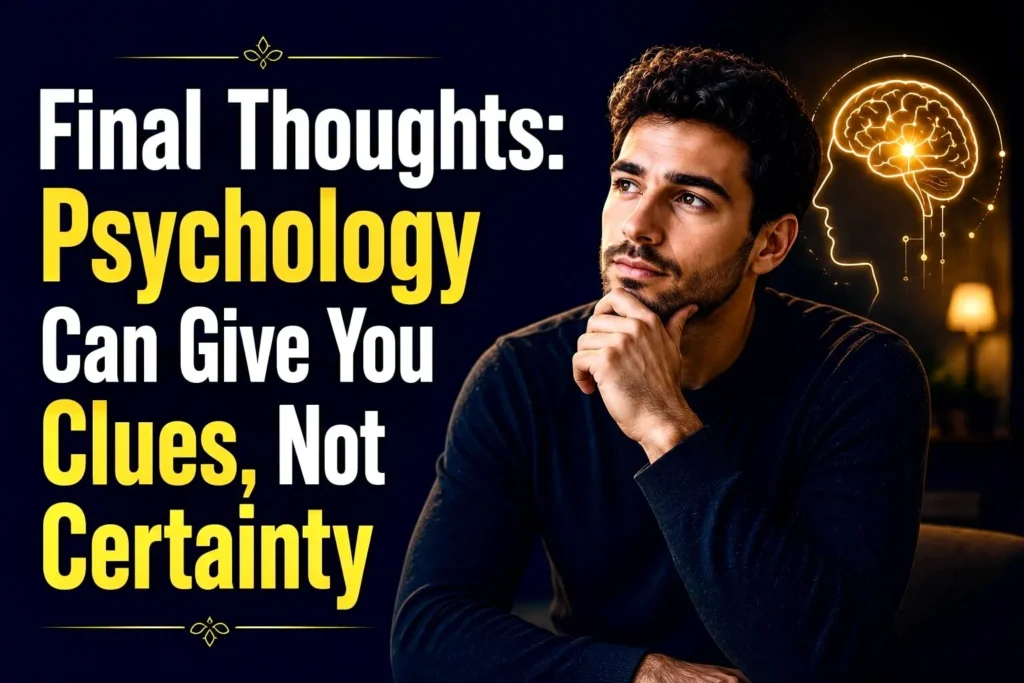Final thoughts psychology can give you clues not certainty