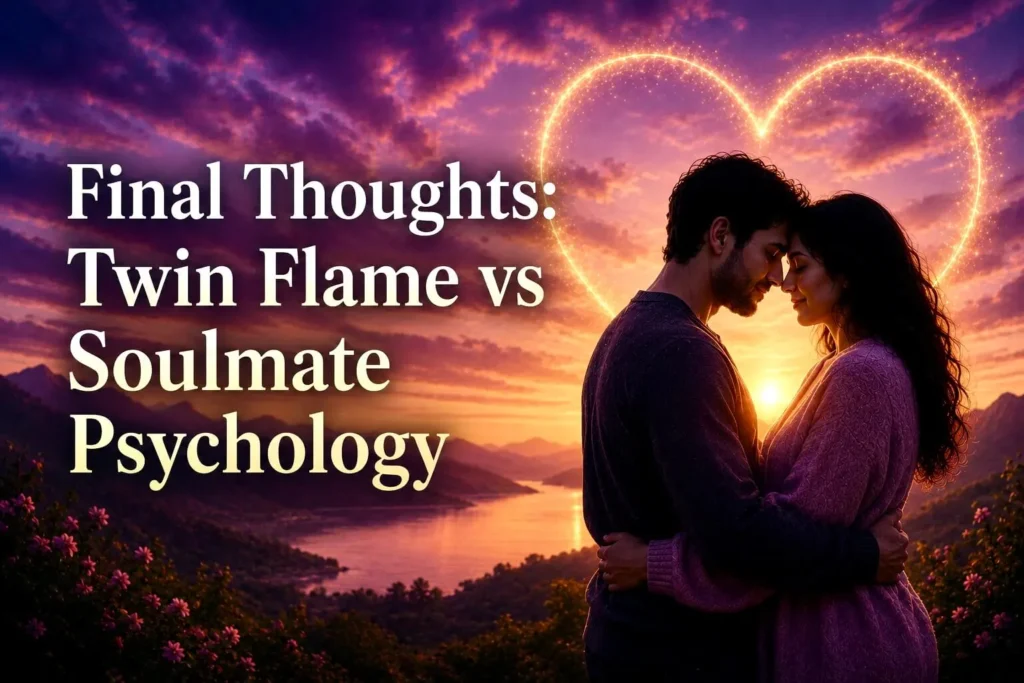 Couple representing twin flame vs soulmate psychology
