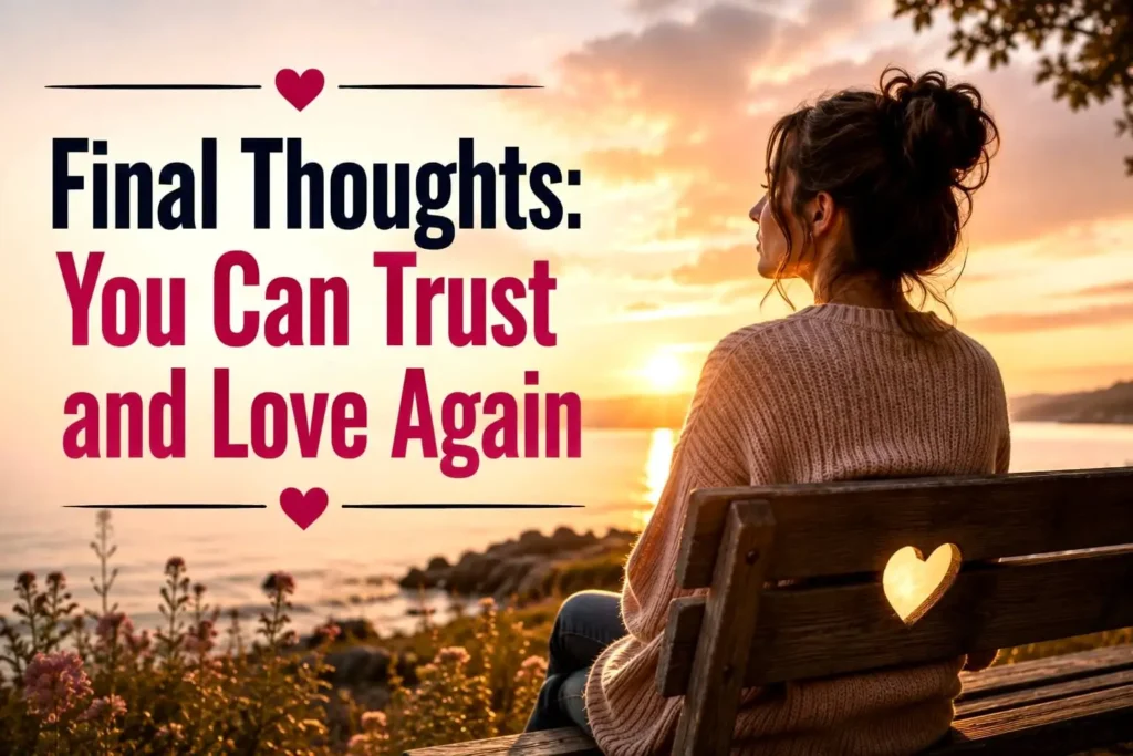 Final thoughts on learning to trust and love again after betrayal