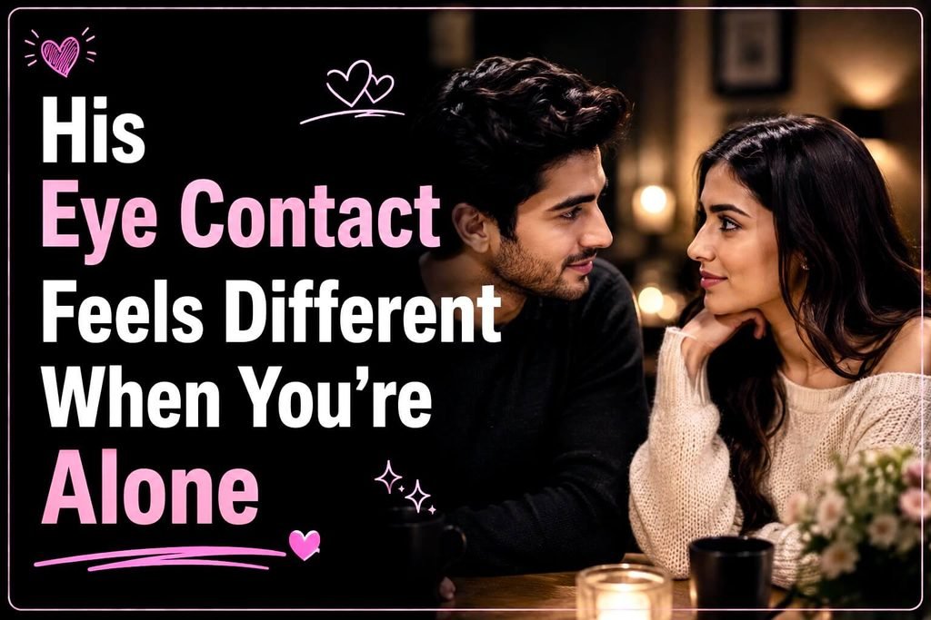  His Eye Contact Feels Different When You're Alone