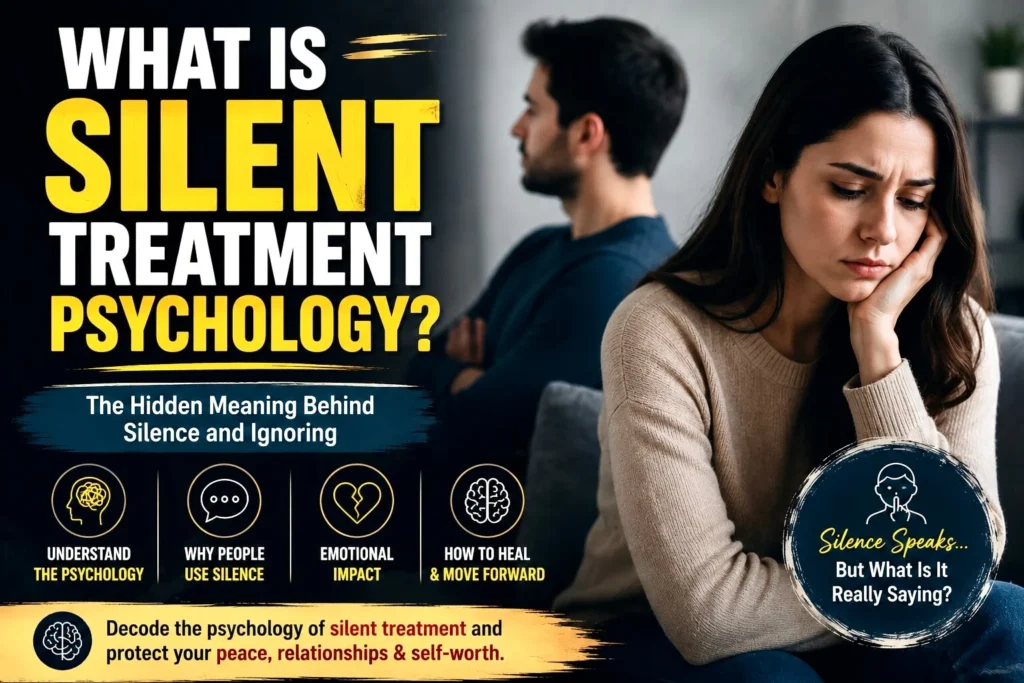 What is silent treatment psychology showing the emotional impact of being ignored