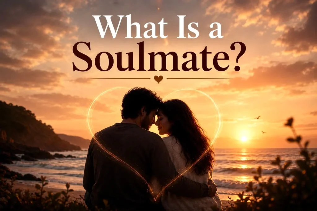 Romantic couple representing a soulmate connection